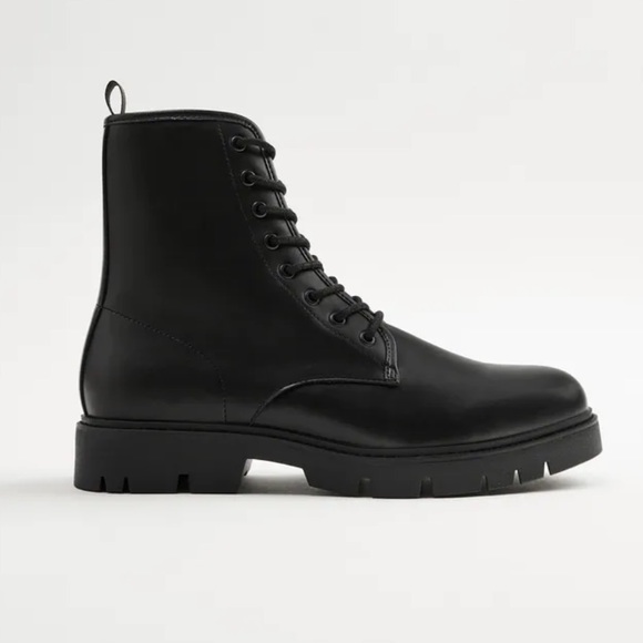 Zara Other - ZARA LACE-UP BOOTS WITH TRACK SOLES SZ 10 EU 43